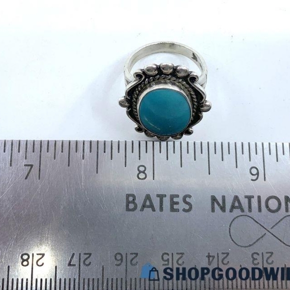 Vintage Southwest Sterling Turquoise Ring - Picture 4 of 6